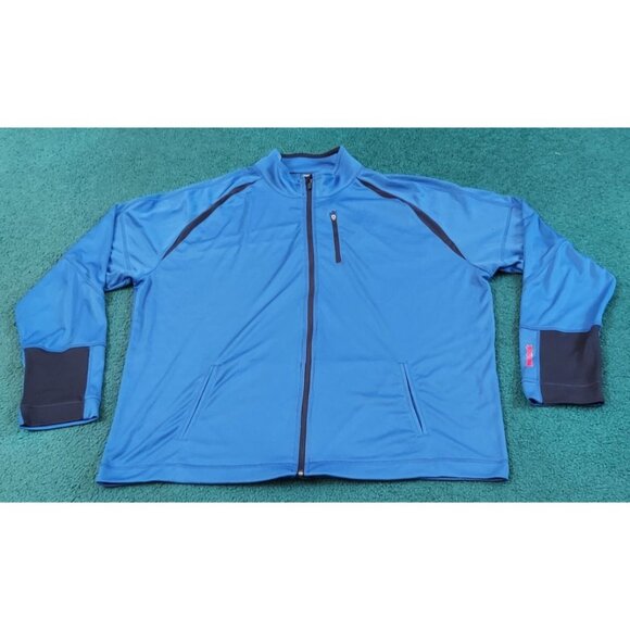 Reebok Men's Jacket 2XL Blue Full Zipper Athletic Moisture Wicking - Picture 1 of 5